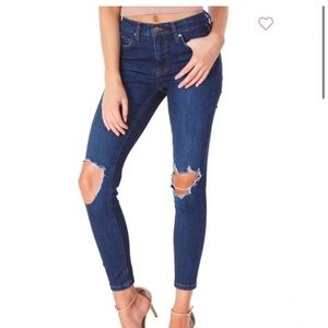 Free People busted knee skinny jeans size 27
